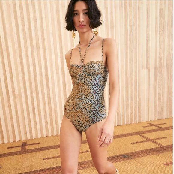 Ulla Johnson Ocelot Nalani Maillot Swimsuit NWT Size XL - Picture 4 of 6